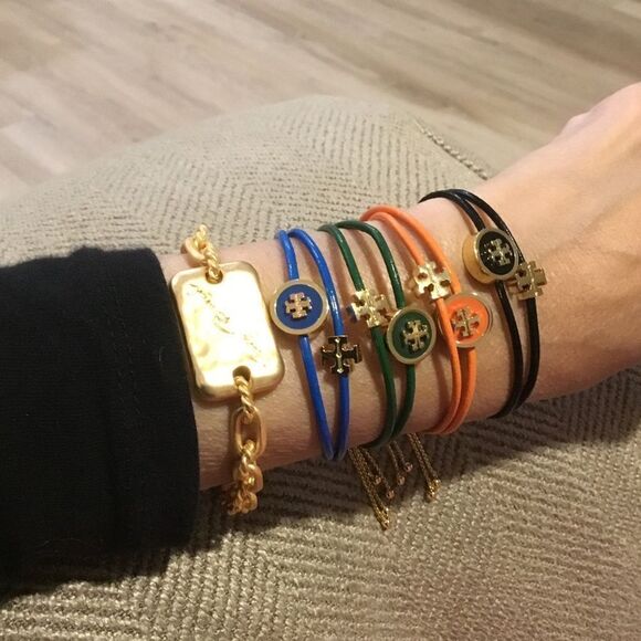 TORY BURCH KIRA ENAMEL SLIDER BRACELET - Picture 3 of 4